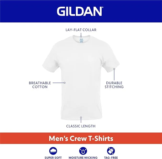 Gildan Men's Crew T-Shirts, Multipack, Style G1100