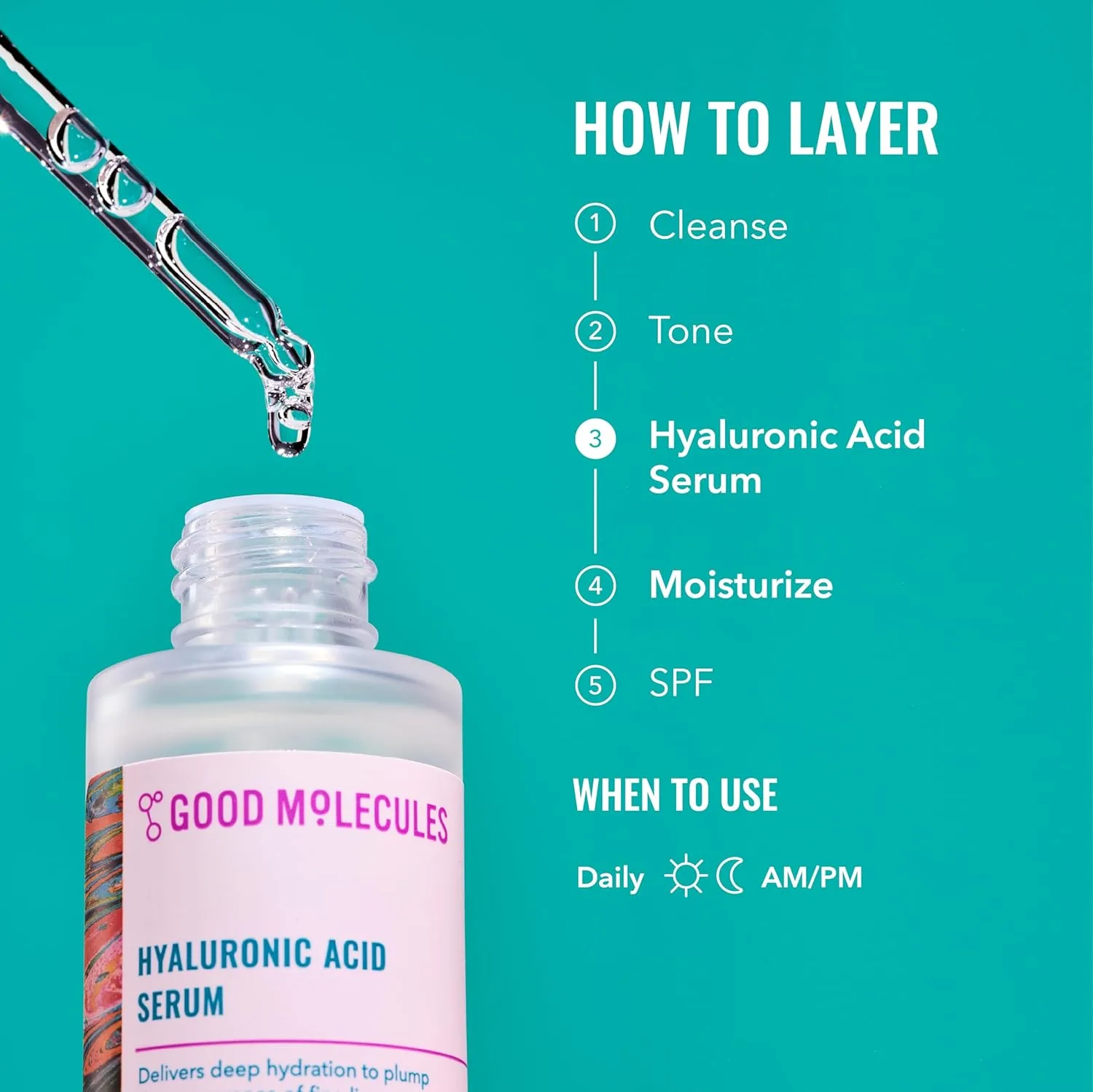 Good Molecules Hyaluronic Acid Serum for Face