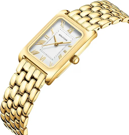 HOLSTOUR Gold Watches for Women Vintage Roman Dial