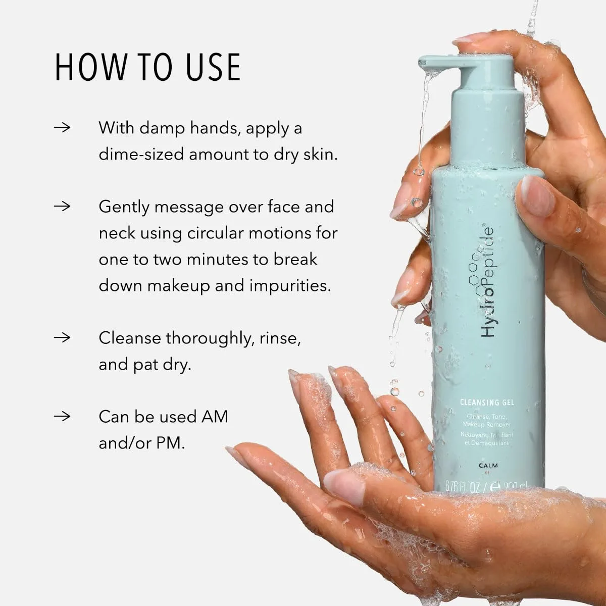 HydroPeptide Cleansing Gel, Toning Face Wash & Makeup Remover