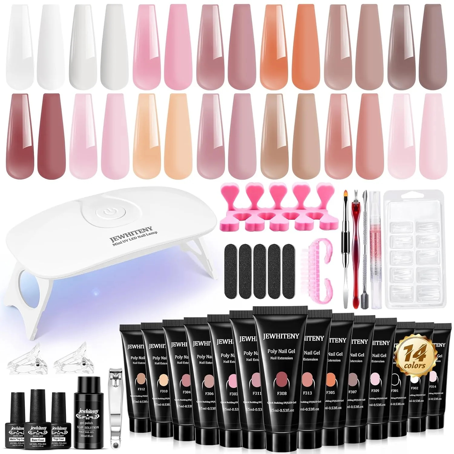 JEWHITENY Poly Extension Gel Nail Kit