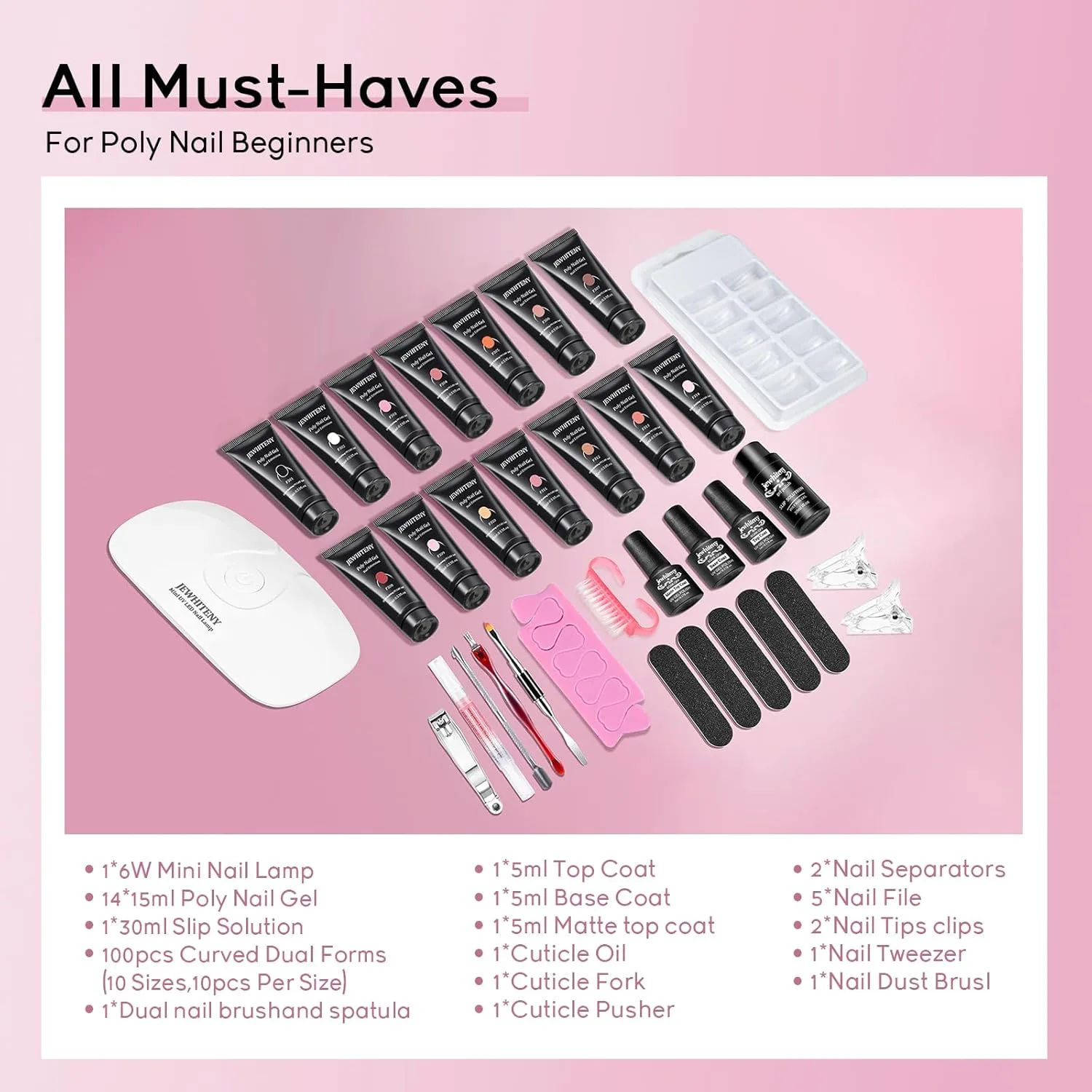 JEWHITENY Poly Extension Gel Nail Kit