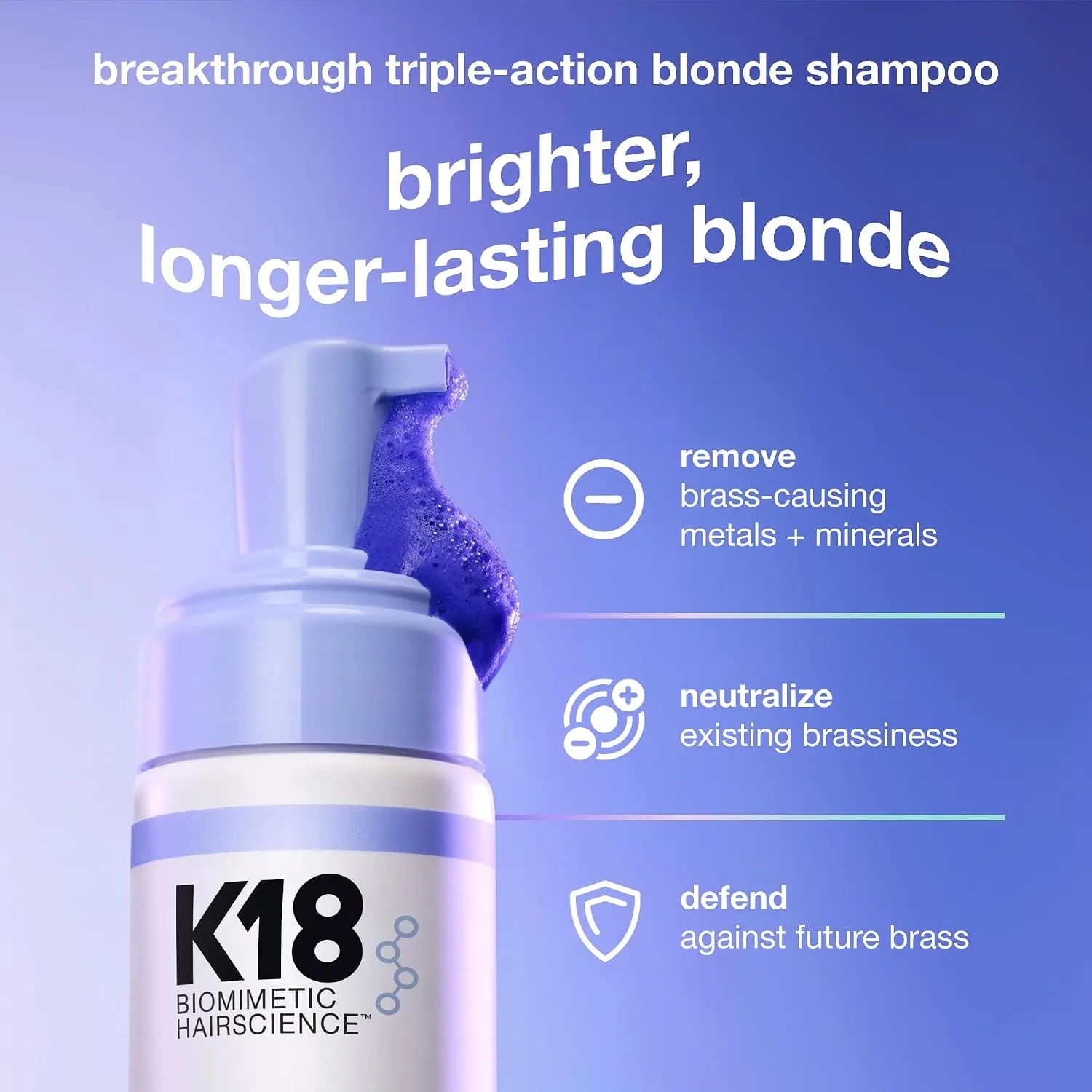 K18 TripleBright Oxidation Defense Purple Shampoo