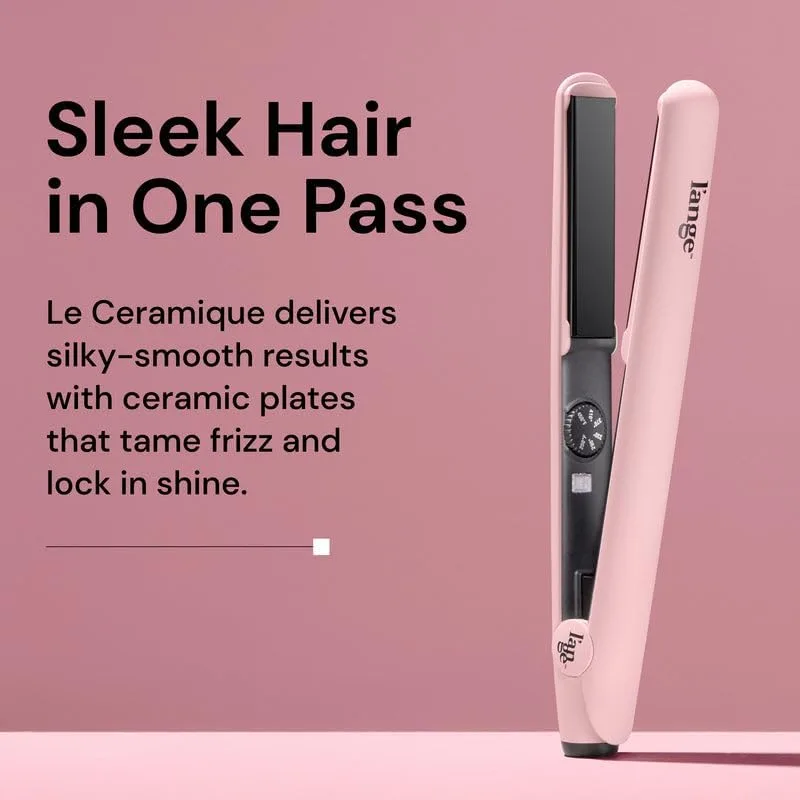 Lange Le Ceramique flat iron product presentation and description overview in blush