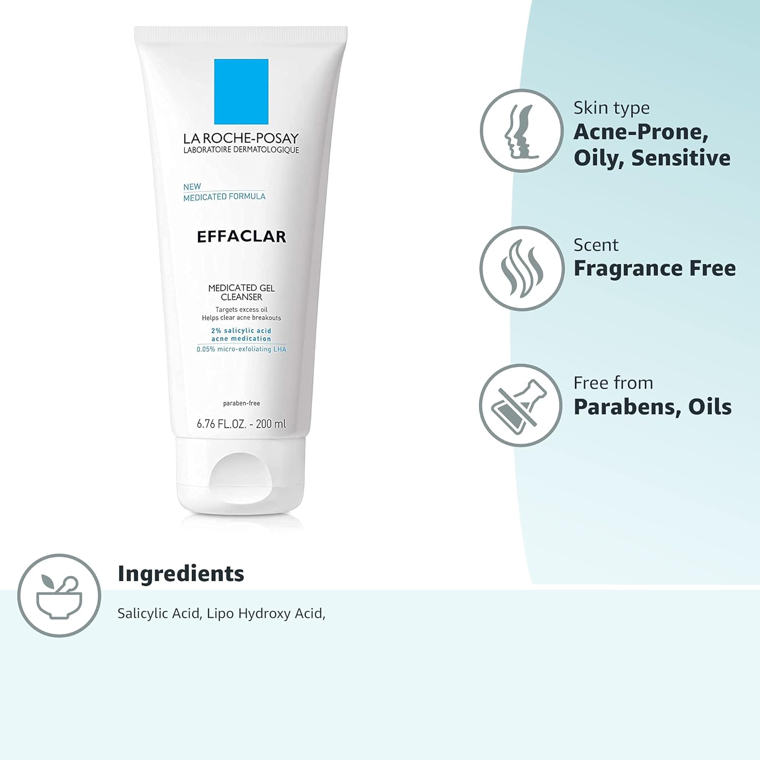 La Roche-Posay Effaclar Medicated Acne Face Wash