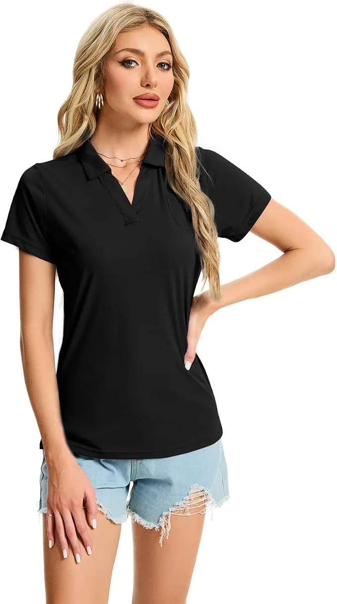 Women's Polo Shirts Short Sleeve Quick Dry UPF 50+ Sun Protection Golf Tops