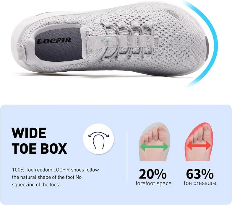 LOCFIR Wide Toe Box Shoes Women Slip on Sneakers
