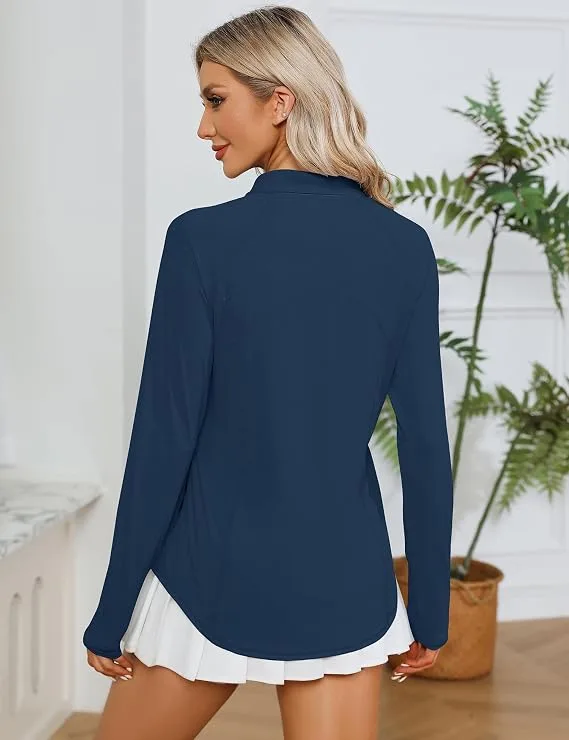 LOMON Women's Long Sleeve Sun Protection Quarter-Zip Shirt