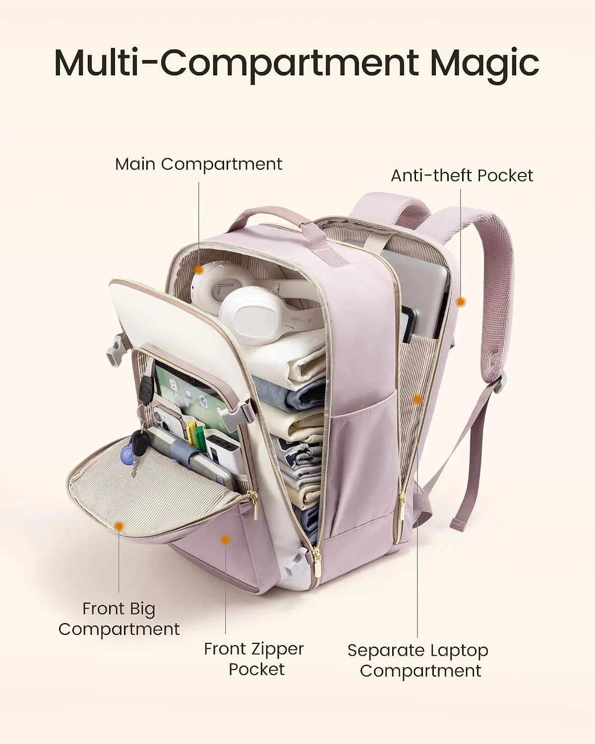 LOVEVOOK Large 40L Travel Backpack