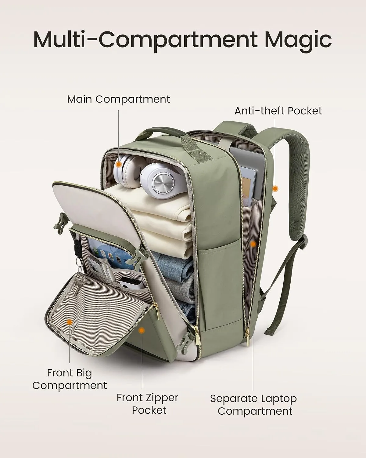 LOVEVOOK 40L Flight Approved Travel Bag