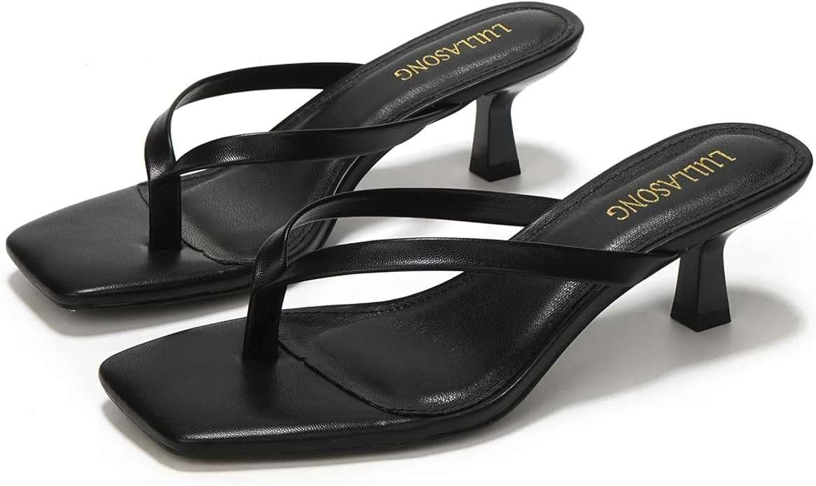 LULLASONG Women's Kitten Heels Sandals
