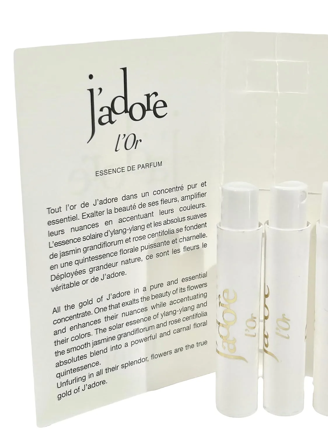 Dior Sample Perfume J'adore L'Or Essence De Parfum Sample Women 1 ml  0.03 fl oz Set of 3