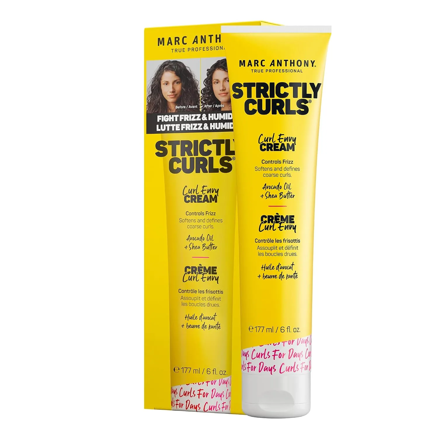 Marc Anthony Strictly Curls Curl Envy cream yellow squeeze tube packaging