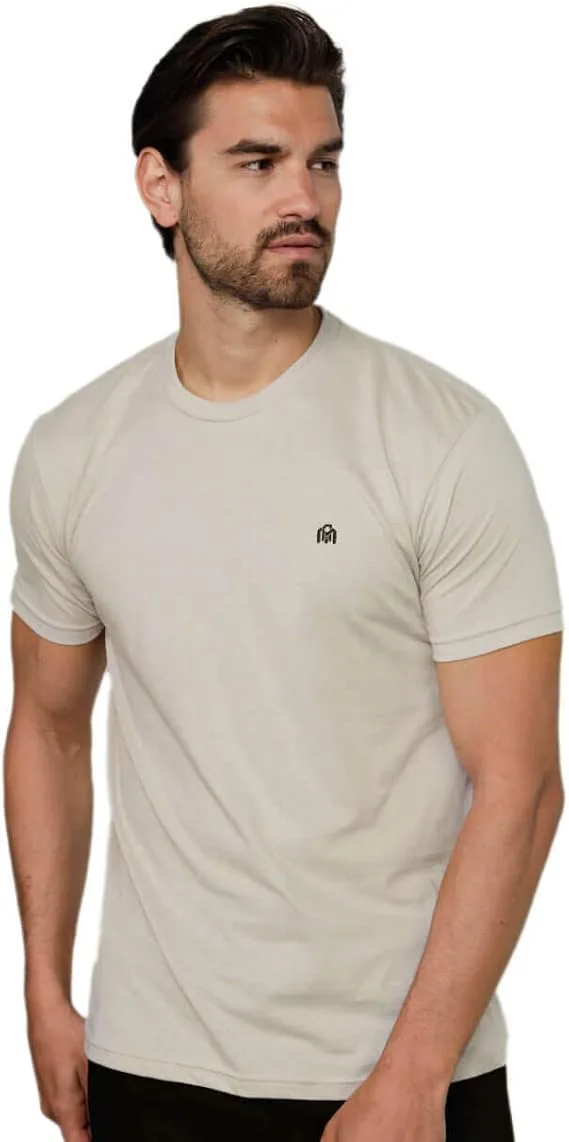 INTO THE AM Mens T Shirts Soft Cotton Crew Neck Athletic Fit