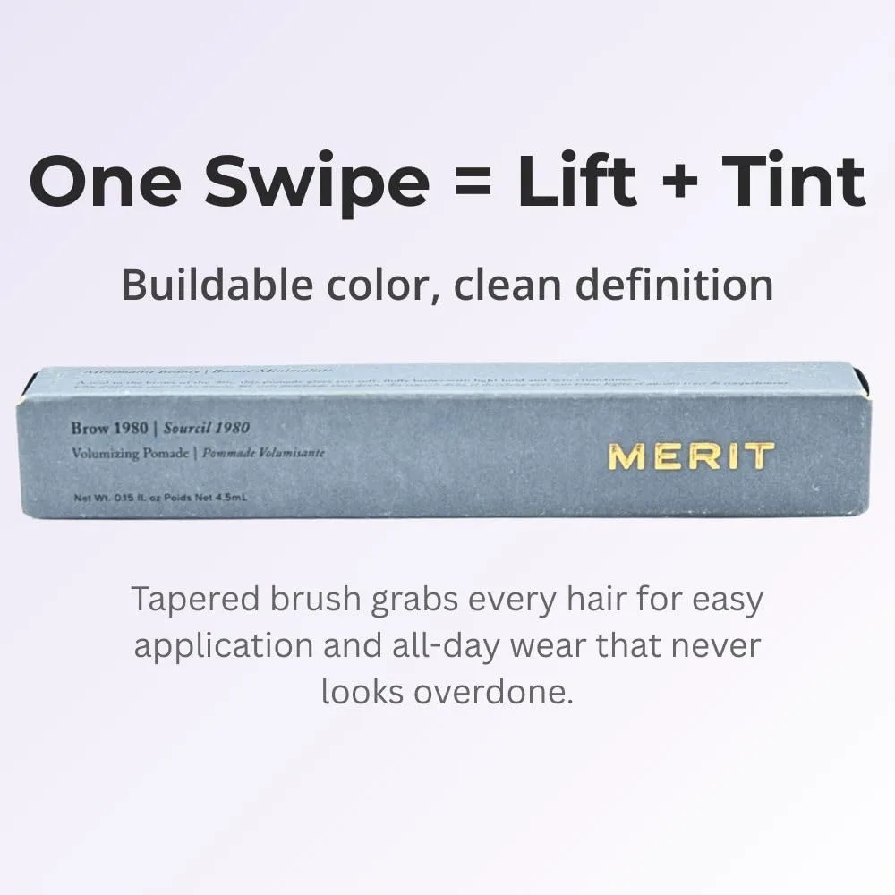 Merit Brow 1980 Volumizing Tinted Eyebrow Gel-Pomade