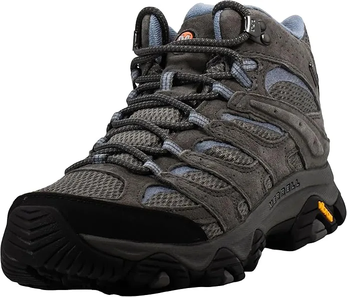 Merrell Moab 3 Mid waterproof hiking boots in dark grey front three quarter view