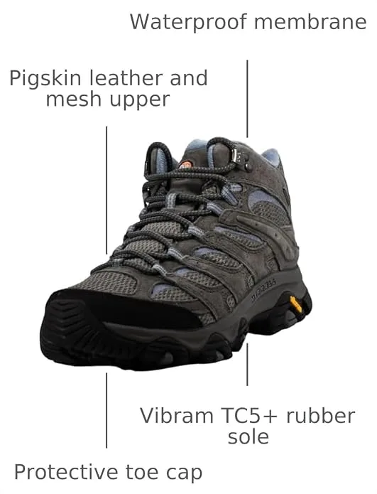 Merrell Women's Moab 3 Mid Waterproof Hiking Boots