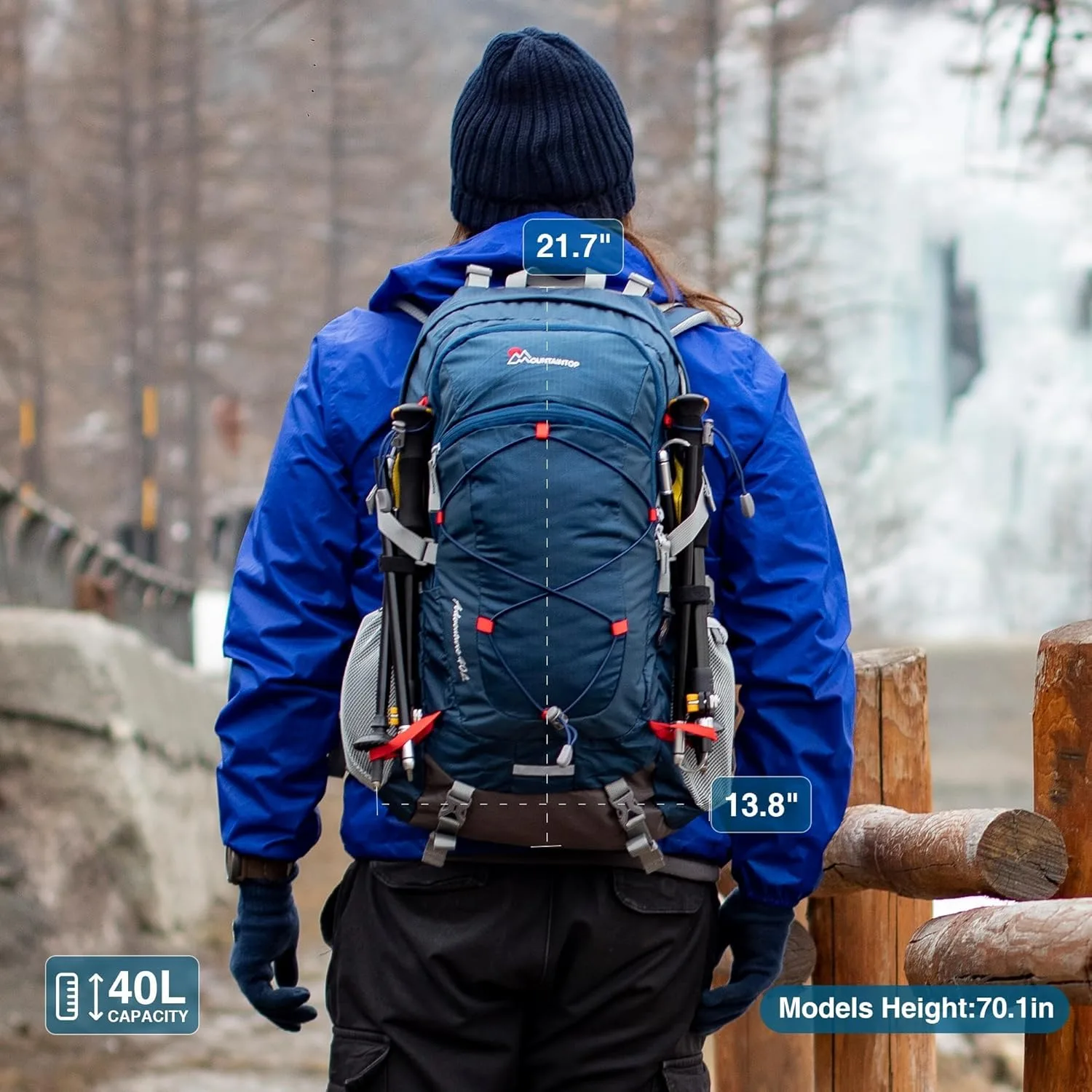 MOUNTAINTOP 40L Hiking Backpack