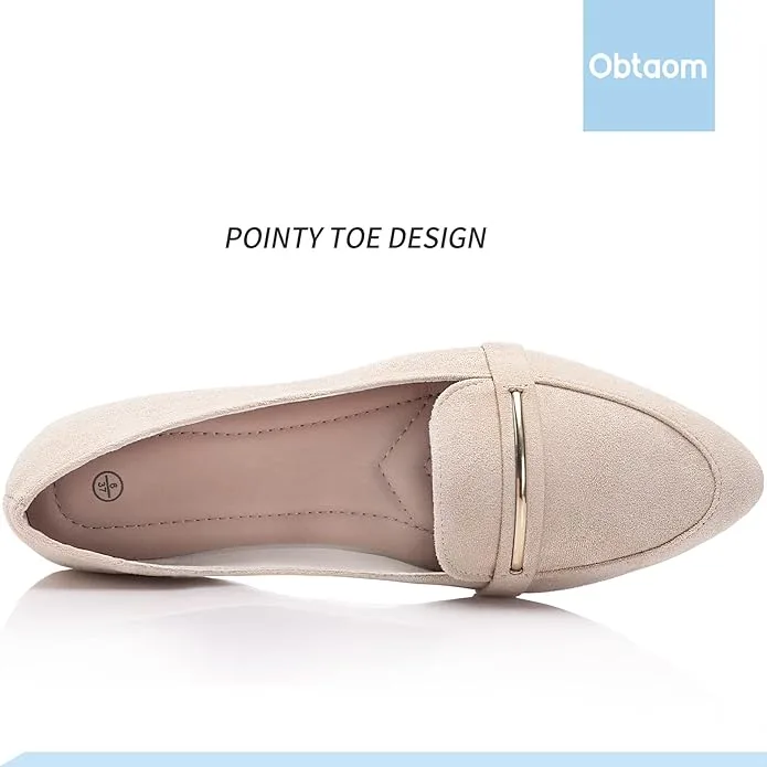 Obtaom Pointy Toe Loafer Flat