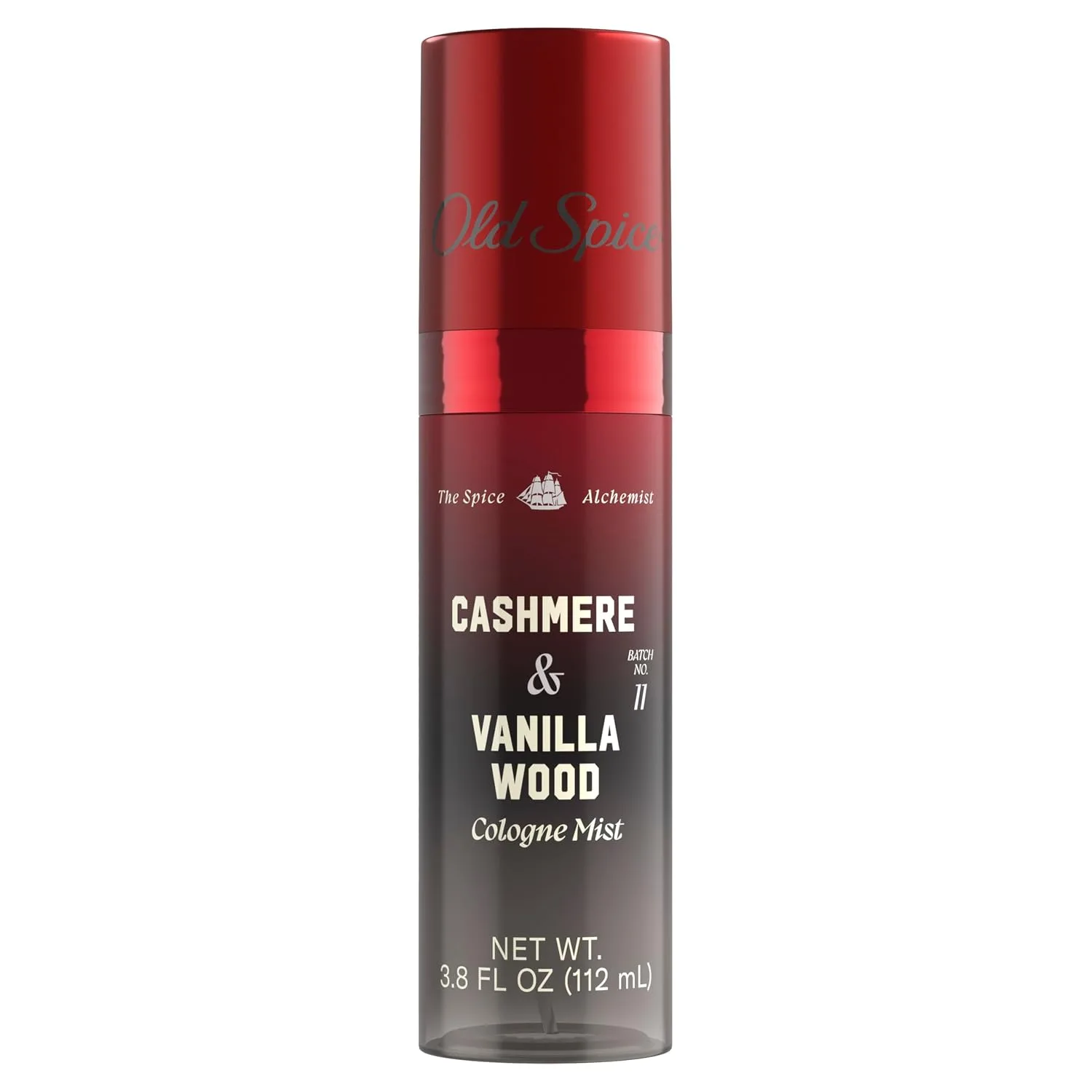 Old Spice Cashmere and Vanilla Wood Cologne Mist spray bottle front view