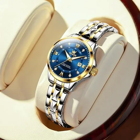 OLEVS Two Tone Blue Dial