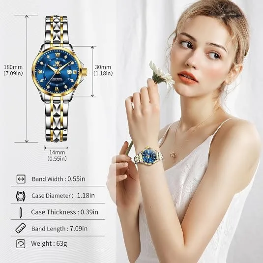 OLEVS Two Tone Blue Dial