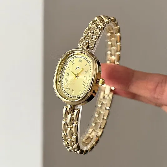 Women's Bracelet Watch Small Face Oval Quartz (PASOY 9133)