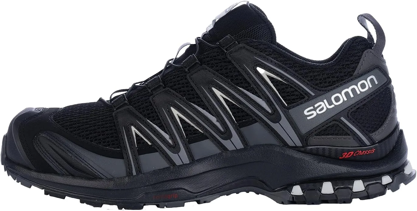 Salomon XA Pro 3D trail running shoe lateral side profile view on white background