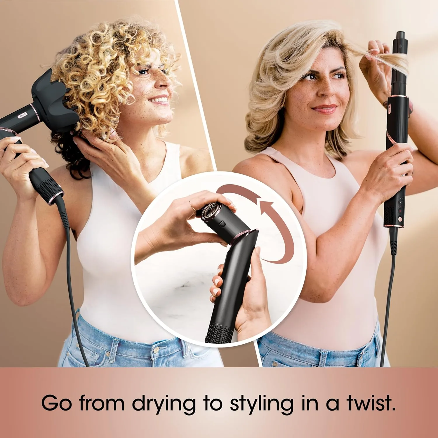 Shark FlexStyle, Air Multi-Styler & Drying System, Coanda Black, HD440BK