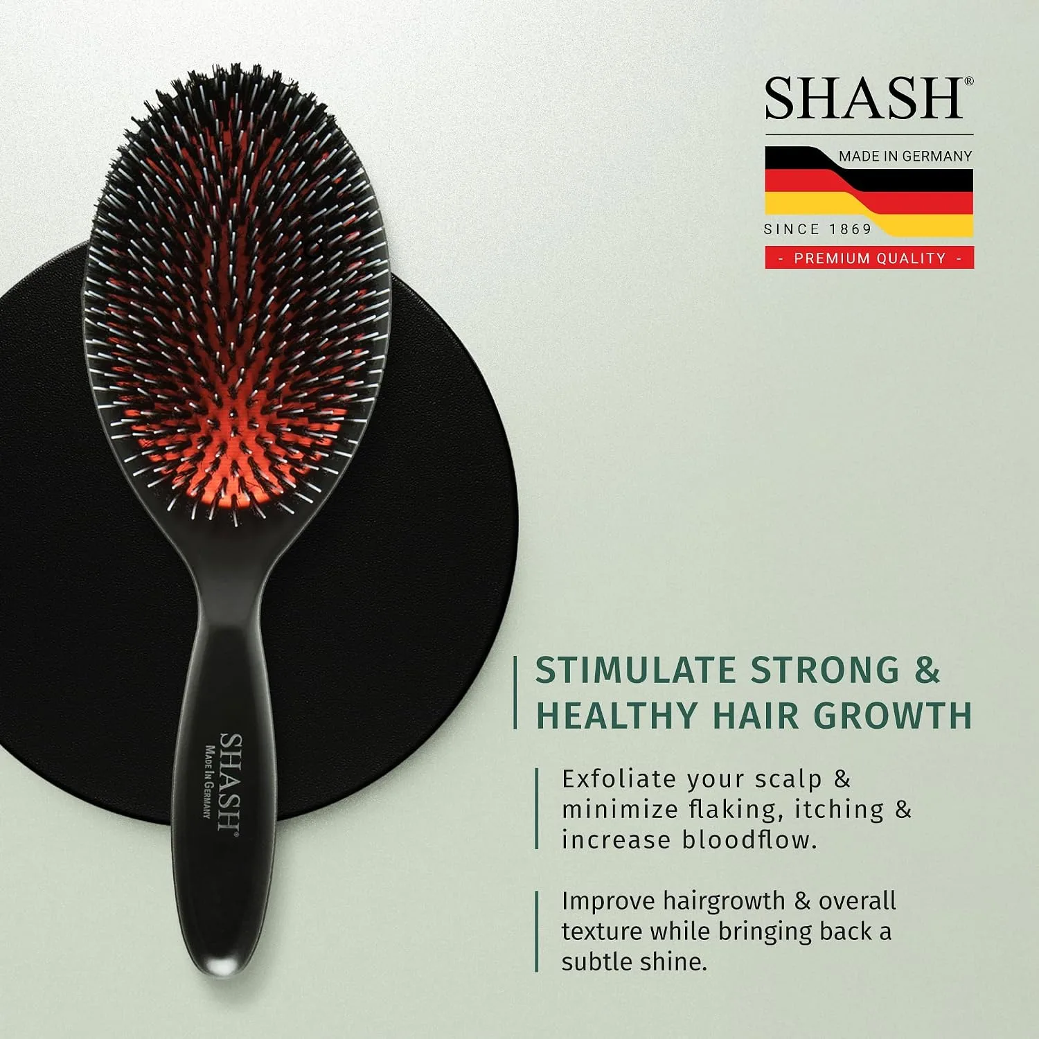SHASH Boar Bristle and Nylon Hair Brush