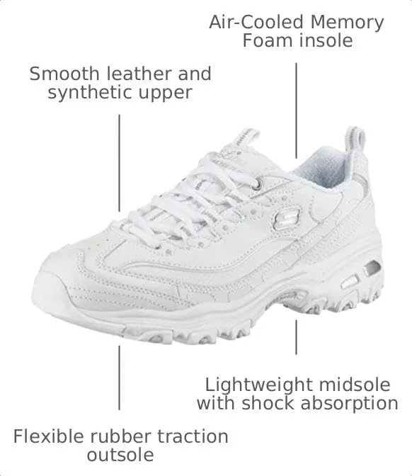 Skechers Sport Women's D'Lites Fresh Start Memory Foam Lace-up Sneaker