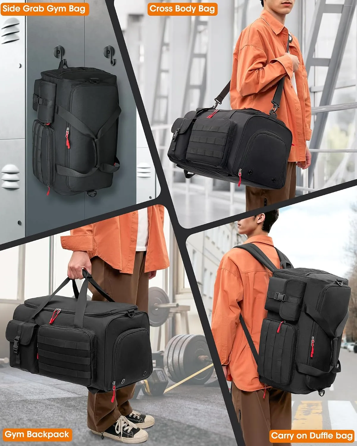 RAINSMORE 45L Convertible Gym Backpack