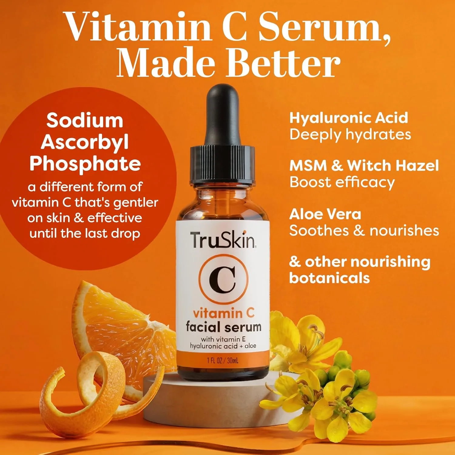 TruSkin Brightening Vitamin C Serum for Face with Hyaluronic Acid