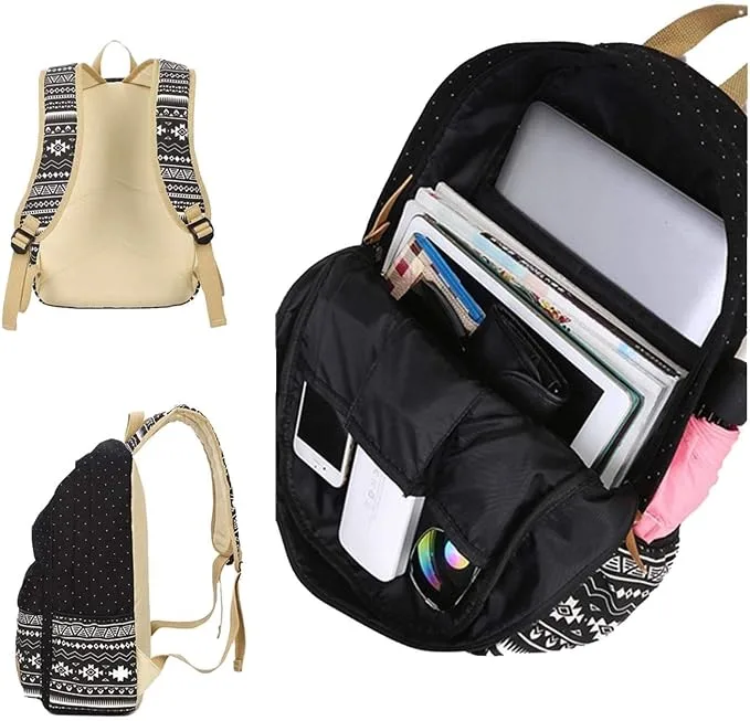 UScarmen Canvas Lunch Bag & Backpack Set