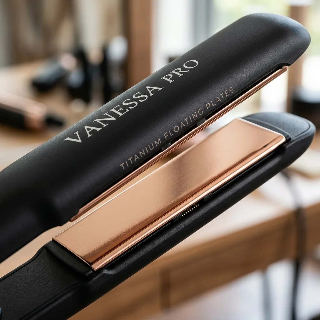 VANESSA PRO Flat Iron Hair Straightener (100% Pure Titanium)