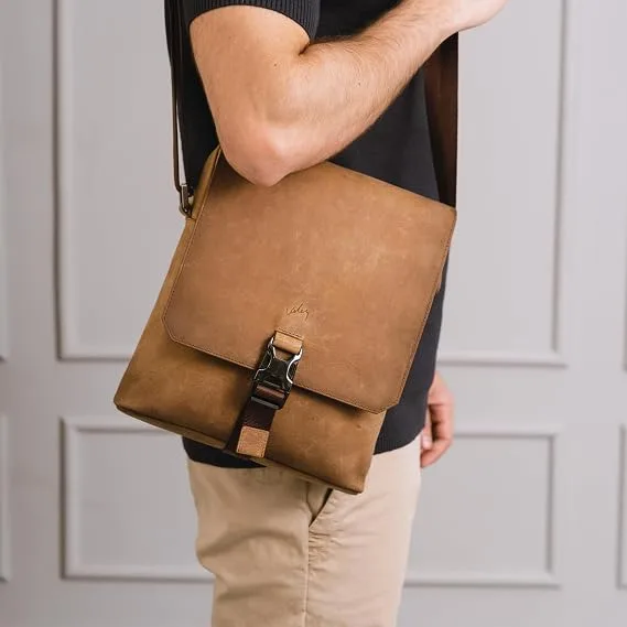 VELEZ Top Grain Leather Bag For Men