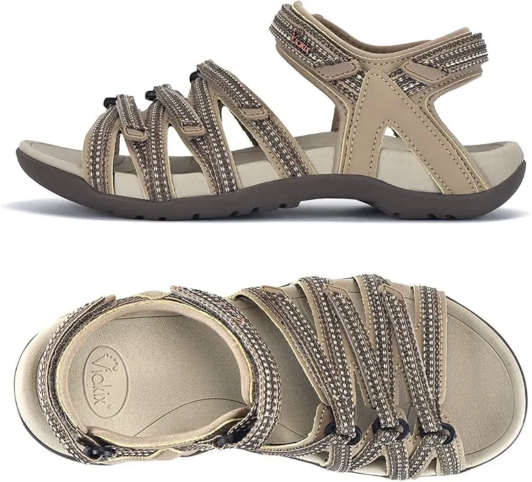 Viakix Acadia outdoor hiking sandals with supportive contoured footbed and rugged sole