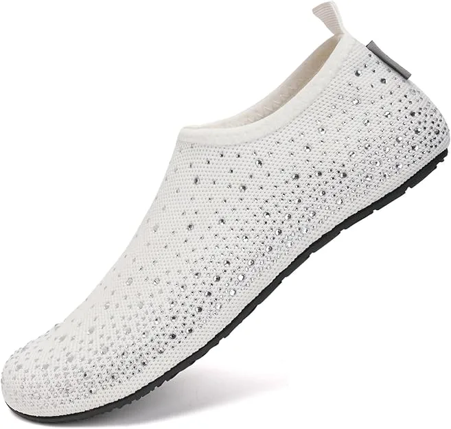 WateLves Sparkling Rhinestone Barefoot Water Shoes
