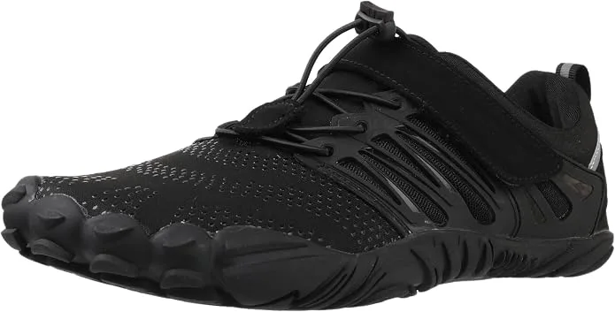 WHITIN minimalist trail runner shoe studio product profile view with hook-and-loop strap