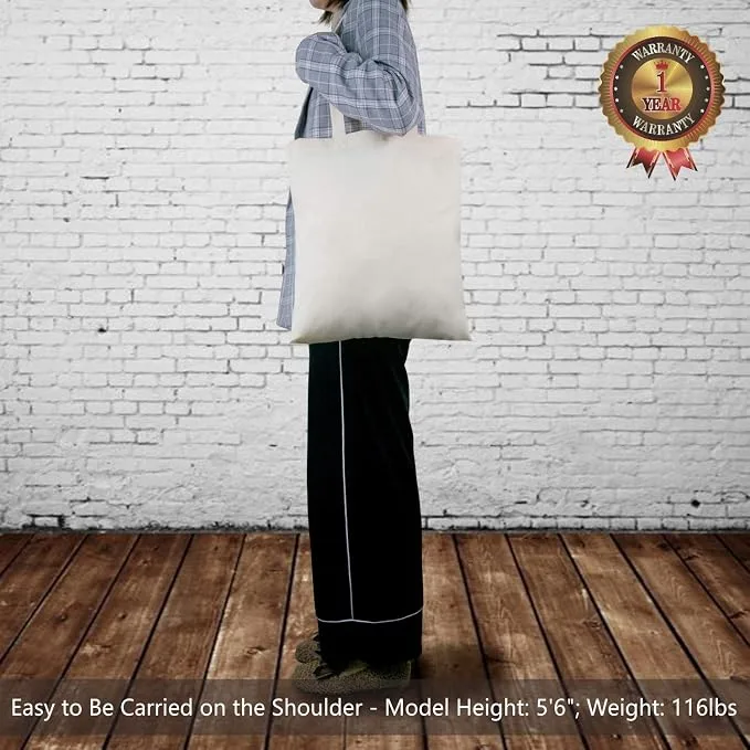 TOPDesign 5-Pack Economical Cotton Tote Bags