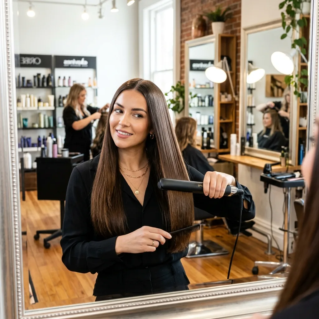 VANESSA PRO Flat Iron Hair Straightener (100% Pure Titanium)