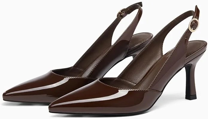 Rilista Women's Slingback Kitten Heels