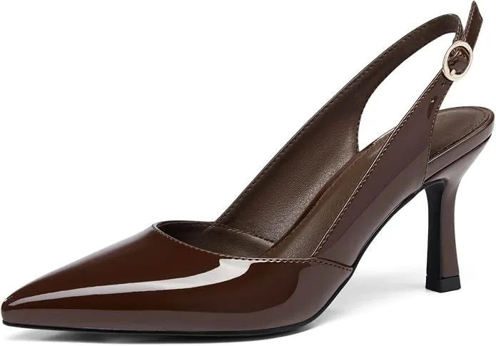 Rilista Women's Slingback Kitten Heels